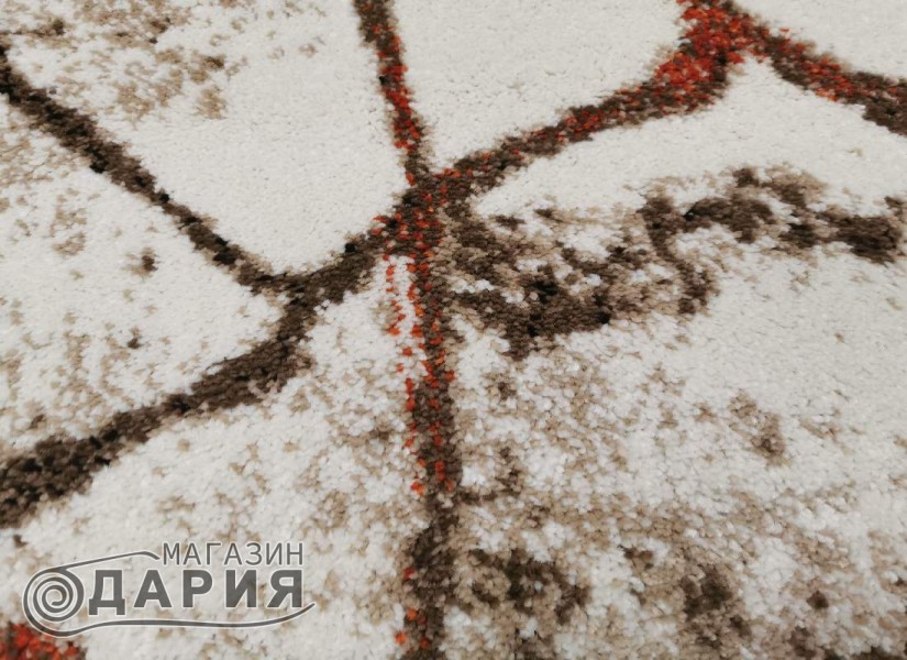 Тъкан килим MAGNOLIA 563 cream/orange елипса